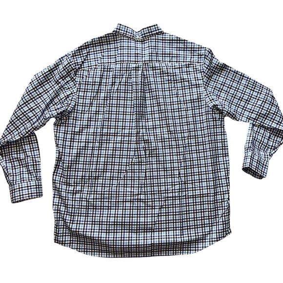 Duluth Trading Co Men's Button Down Shirt 2XL Tall Blue Plaid WrinkleFighter EUC - Picture 6 of 8